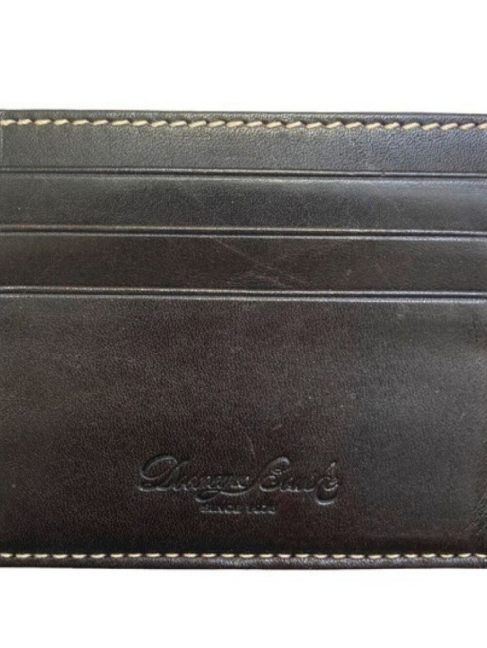 Dooney & Bourke T’Moro Brown Leather Card Holder Sample. Great stocking stuffer!